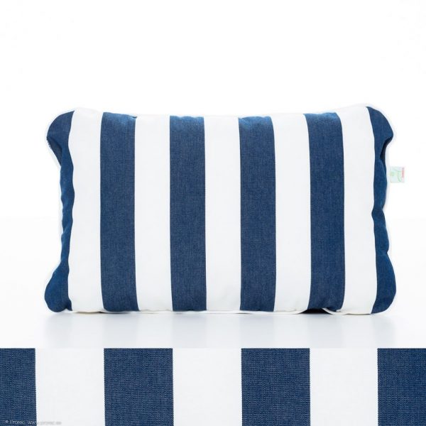 Sidokudde till hammock set, blå/vit rand, 100% dralon
