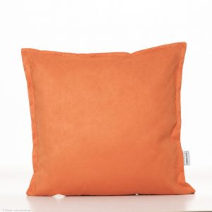 Ecosued, kuddefodral, orange, i naturtrogen mockaimitation
