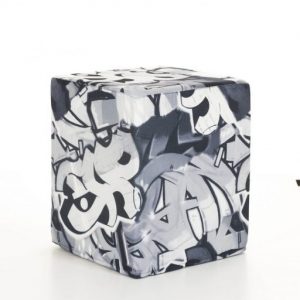 Puff i kubform, graffitimönster
