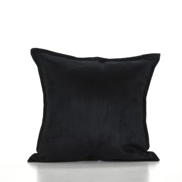 Kuddfodral, svart, i naturtrogen mockaimitation